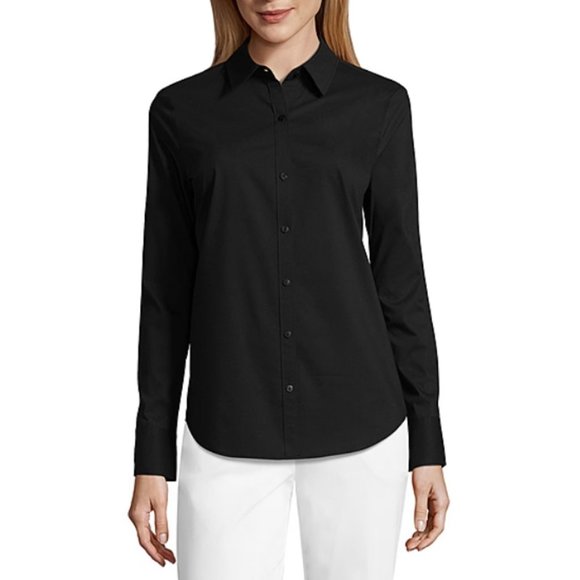 Black Button Down Blouse | Size 4 - Picture 1 of 5